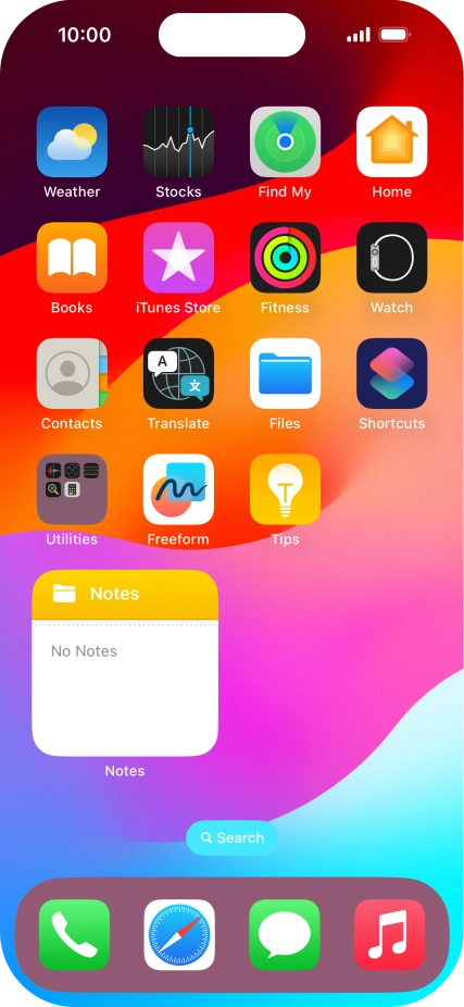 If you're using a Widget Stack: slide up or down on the stack to select the required widget. If you're using a Widget Stack: slide up or down on the stack to select the required widget.
