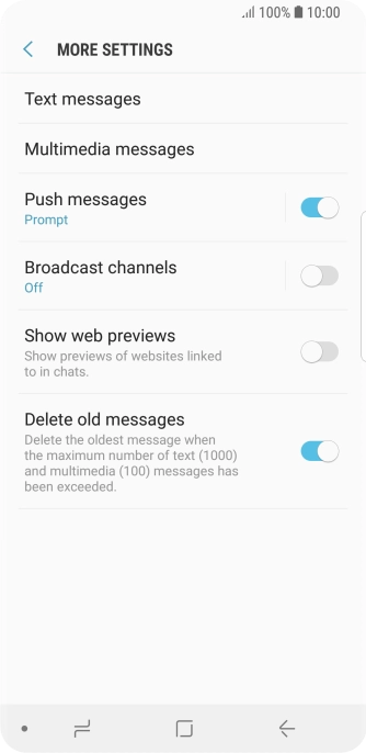 Press Text messages. Press Text messages.