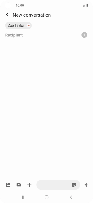 Press the text input field and write the text for your picture message. Press the text input field and write the text for your picture message.