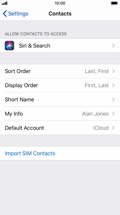 Press Import SIM Contacts. Press Import SIM Contacts.