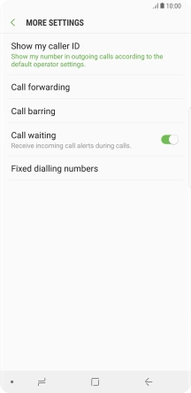 Press Call barring. Press Call barring.