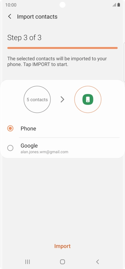 Press Import. Press Import.