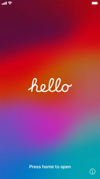 Press the Home key. Press the Home key.