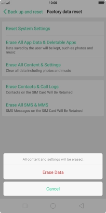 Press Erase Data. Press Erase Data.