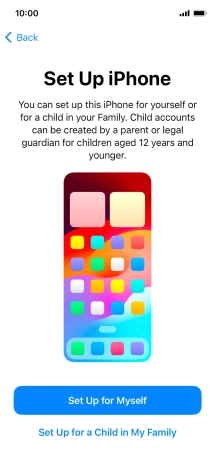 Press Set Up for Myself. Press Set Up for Myself.