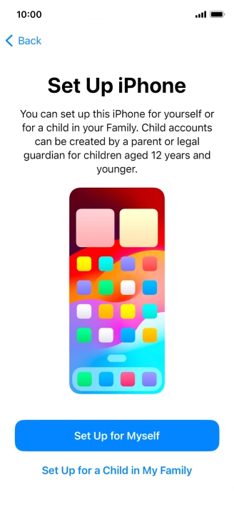 Press Set Up for Myself. Press Set Up for Myself.