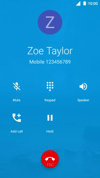 Press the end call icon. Press the end call icon.