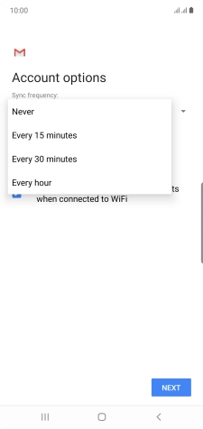 Press the required setting. Press the required setting.