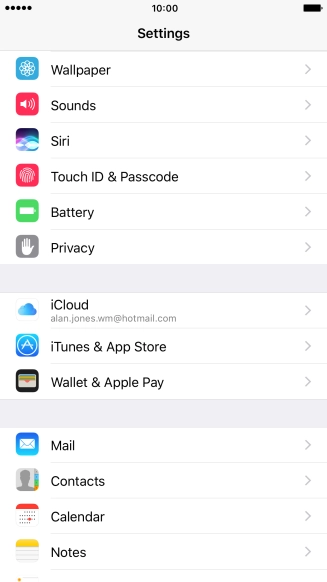 Press iCloud. Press iCloud.