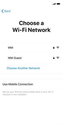 Press the required Wi-Fi network. Press the required Wi-Fi network.