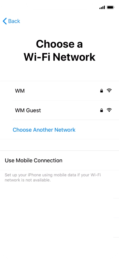 Press the required Wi-Fi network. Press the required Wi-Fi network.