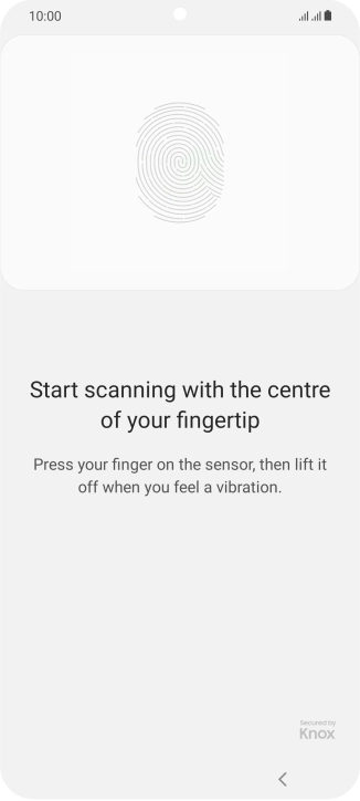 Follow the instructions on the screen to create the phone lock code using your fingerprint. Follow the instructions on the screen to create the phone lock code using your fingerprint.