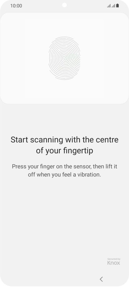 Follow the instructions on the screen to create the phone lock code using your fingerprint. Follow the instructions on the screen to create the phone lock code using your fingerprint.