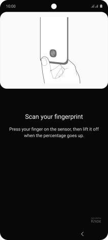 Follow the instructions on the screen to create the phone lock code using your fingerprint. Follow the instructions on the screen to create the phone lock code using your fingerprint.