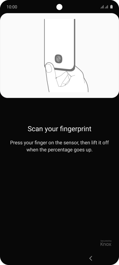 Follow the instructions on the screen to create the phone lock code using your fingerprint. Follow the instructions on the screen to create the phone lock code using your fingerprint.