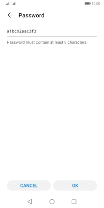 Key in the required Wi-Fi hotspot password and press OK. Key in the required Wi-Fi hotspot password and press OK.