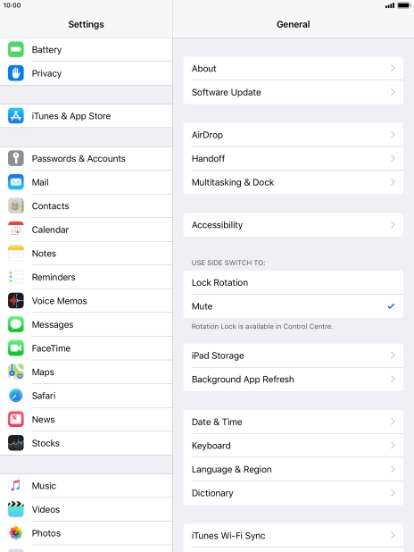 Press iTunes & App Store. Press iTunes & App Store.