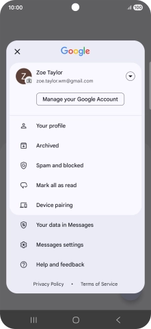 Press Messages settings. Press Messages settings.