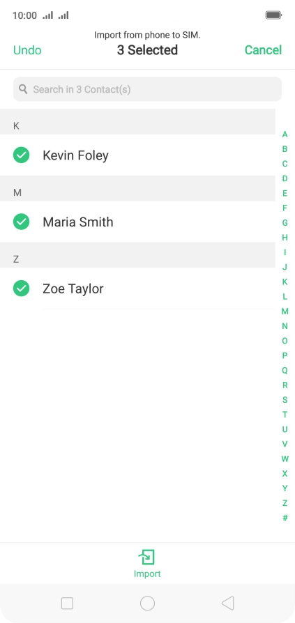 Press Import. Press Import.