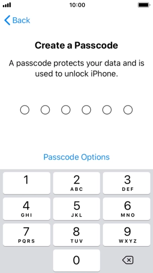 Press Passcode Options. Press Passcode Options.