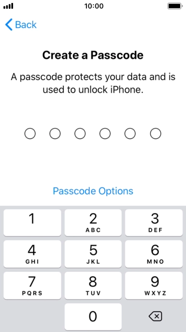 Press Passcode Options. Press Passcode Options.