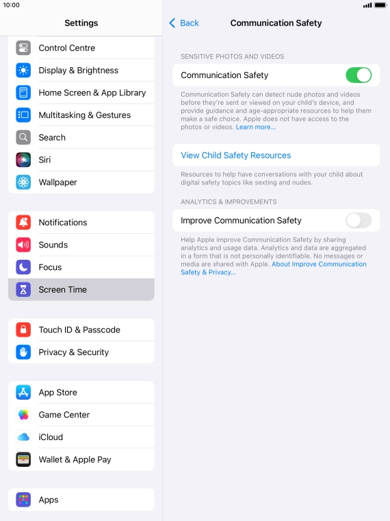 Press the indicator next to Press the indicator next to