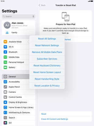 Press Reset Network Settings. Press Reset Network Settings.