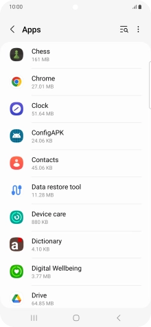 Press the required app. Press the required app.