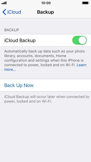 Press Back Up Now and wait while the phone memory is backed up. Press Back Up Now and wait while the phone memory is backed up.