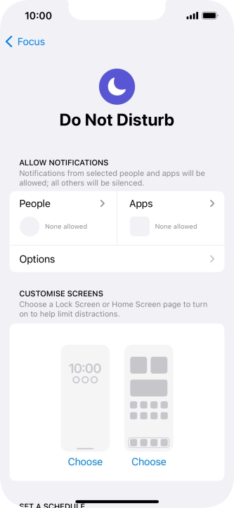 Press People and follow the instructions on the screen to select which contacts you would like to receive calls and notifications from when Do Not Disturb is turned on. Press People and follow the instructions on the screen to select which contacts you would like to receive calls and notifications from when Do Not Disturb is turned on.