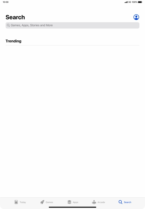 Press the search field. Press the search field.