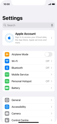 Press Apple Account. Press Apple Account.