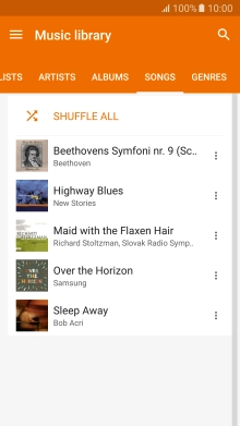 Press the required audio file. Press the required audio file.
