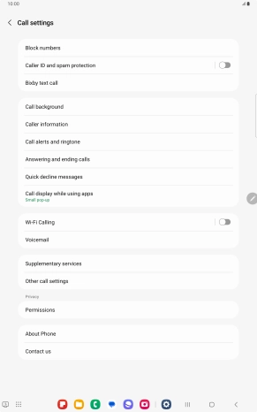 Press Supplementary services. Press Supplementary services.