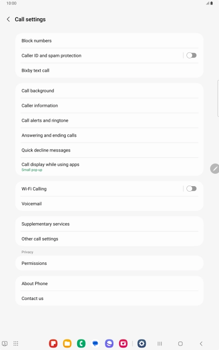 Press Supplementary services. Press Supplementary services.