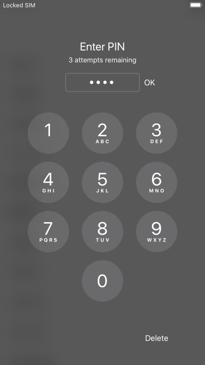 Key in your PIN and press OK. Key in your PIN and press OK.
