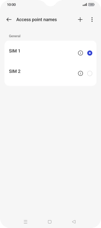 Press the field next to the data connection to activate it. Press the field next to the data connection to activate it.