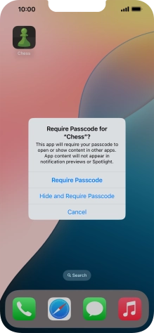 Press Require Passcode. Press Require Passcode.