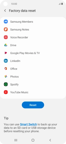 Press Reset. Press Reset.