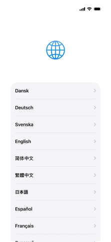 Press the required language. Press the required language.