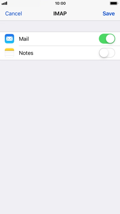 Press Save. Your email account has now been set up. To select more settings for incoming and outgoing server, proceed with the following steps. Press Save. Your email account has now been set up. To select more settings for incoming and outgoing server, proceed with the following steps.