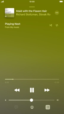 Press the shuffle icon to turn the function on or off. Press the shuffle icon to turn the function on or off.