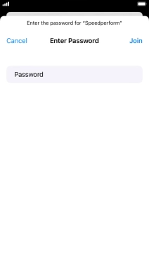 Key in the password for the Wi-Fi network and press Join. Key in the password for the Wi-Fi network and press Join.