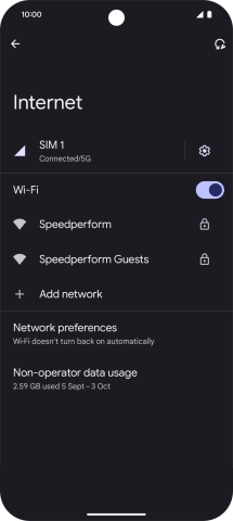Press the required Wi-Fi network. Press the required Wi-Fi network.
