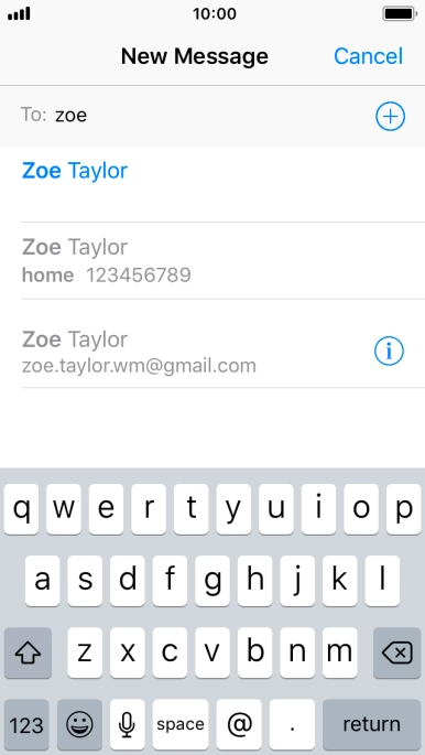 Press the required contact. Press the required contact.