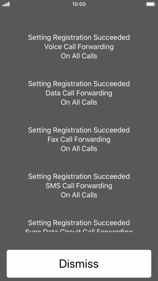 Press Dismiss. Press Dismiss.