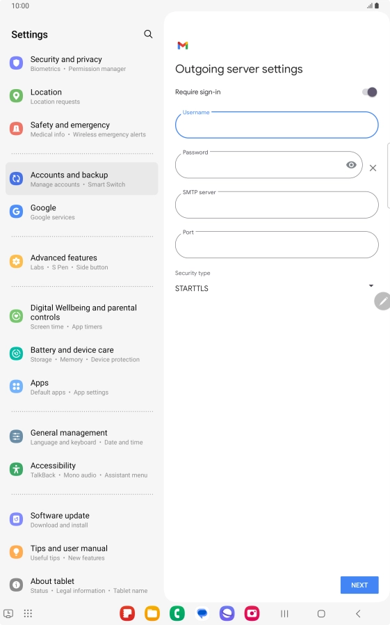 Press the field below Press the field below