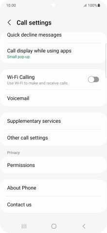 Press Supplementary services. Press Supplementary services.