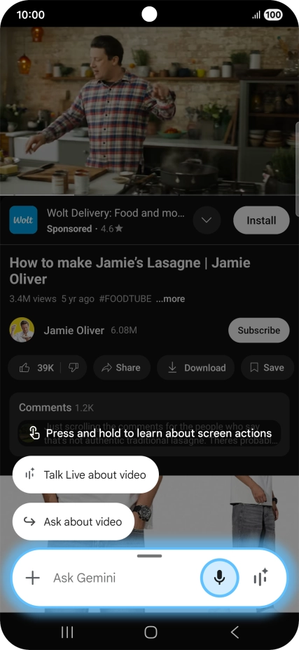 Press Ask about video. Press Ask about video.