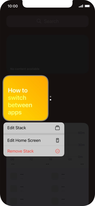 Press Edit Stack. Press Edit Stack.